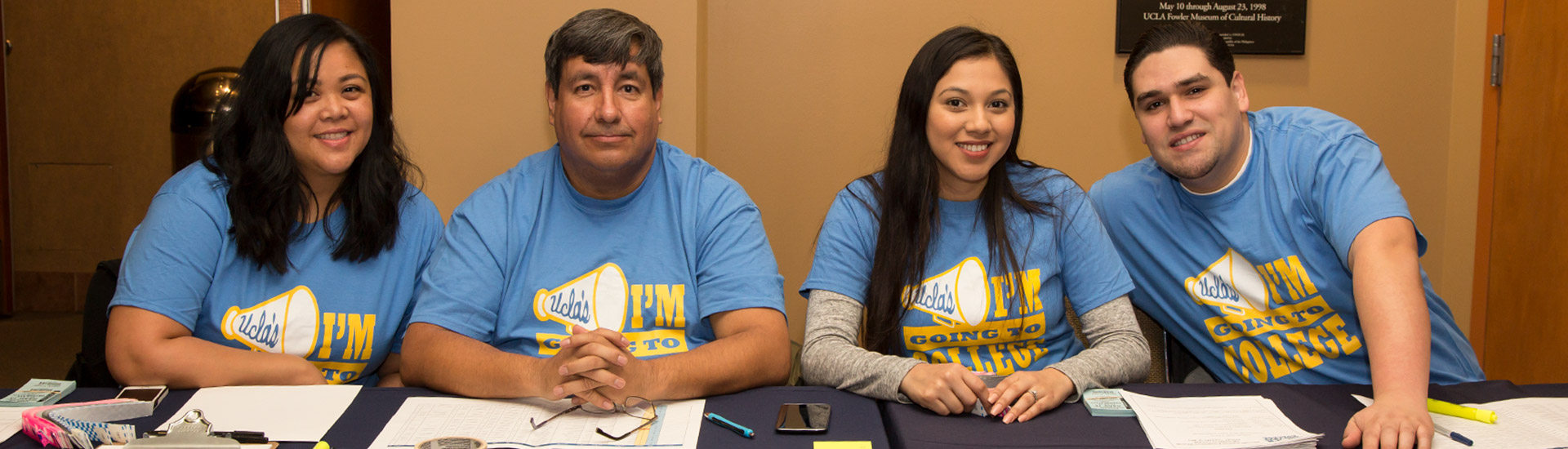 Support services staff at the table