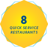 8 quick service restaurants