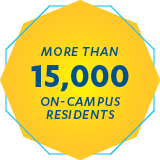 more than 15000 on campus residents